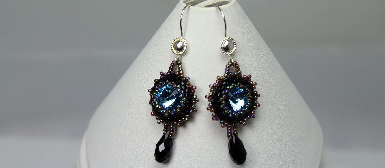 Image of Ice Blue Midnight Earrings